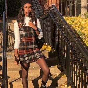 PLAID MINI DRESS